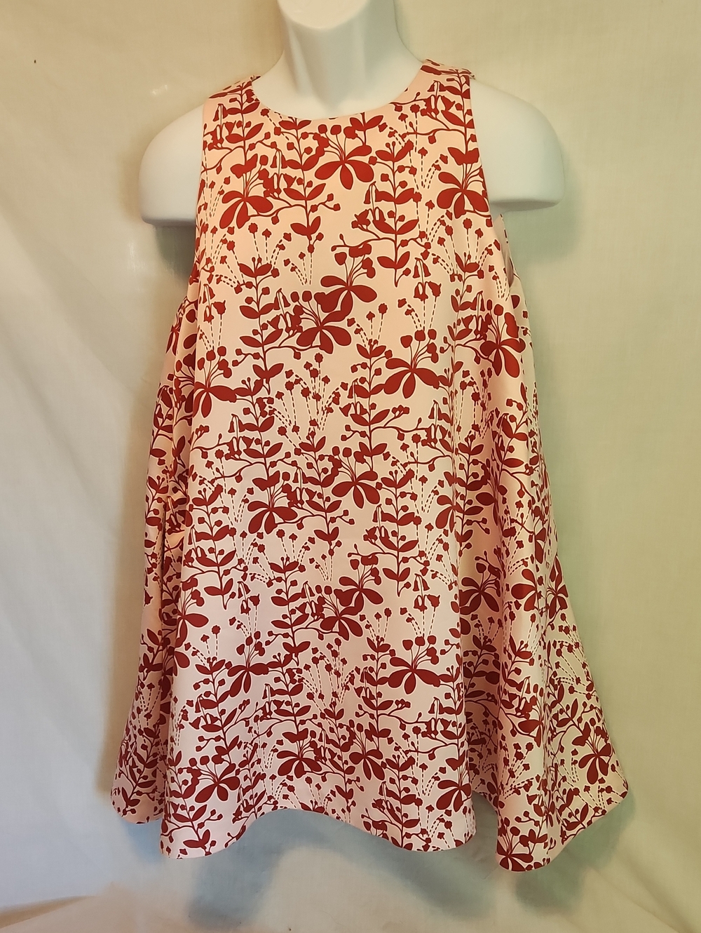 Cynthia Rowley Cream Dress with Rust Floral Print